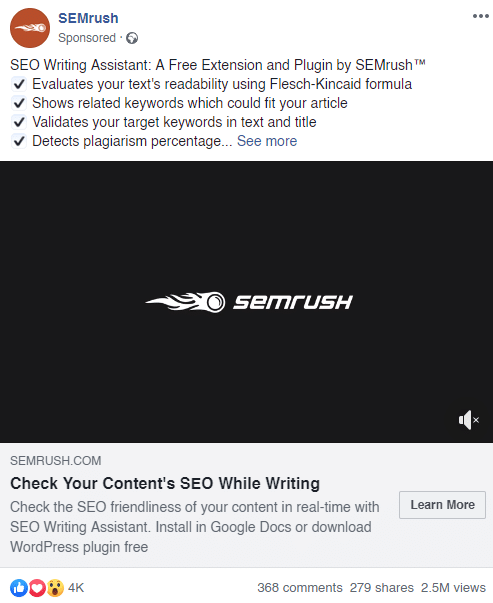 semrush ad engagement