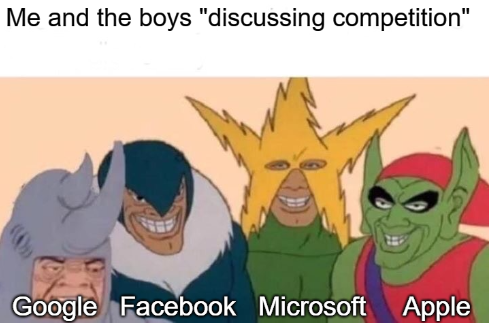 me and the boys discussing competition community.neontools.io