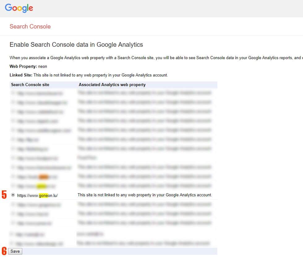 enable search console data in google analytics