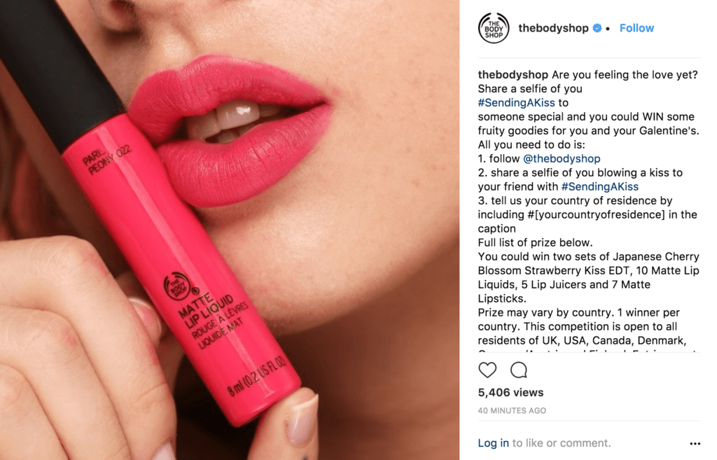 thebodyshop instagram contest